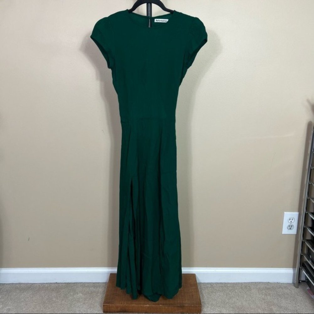 Reformation Gavin Dress in Emerald - Picture 5 of 11